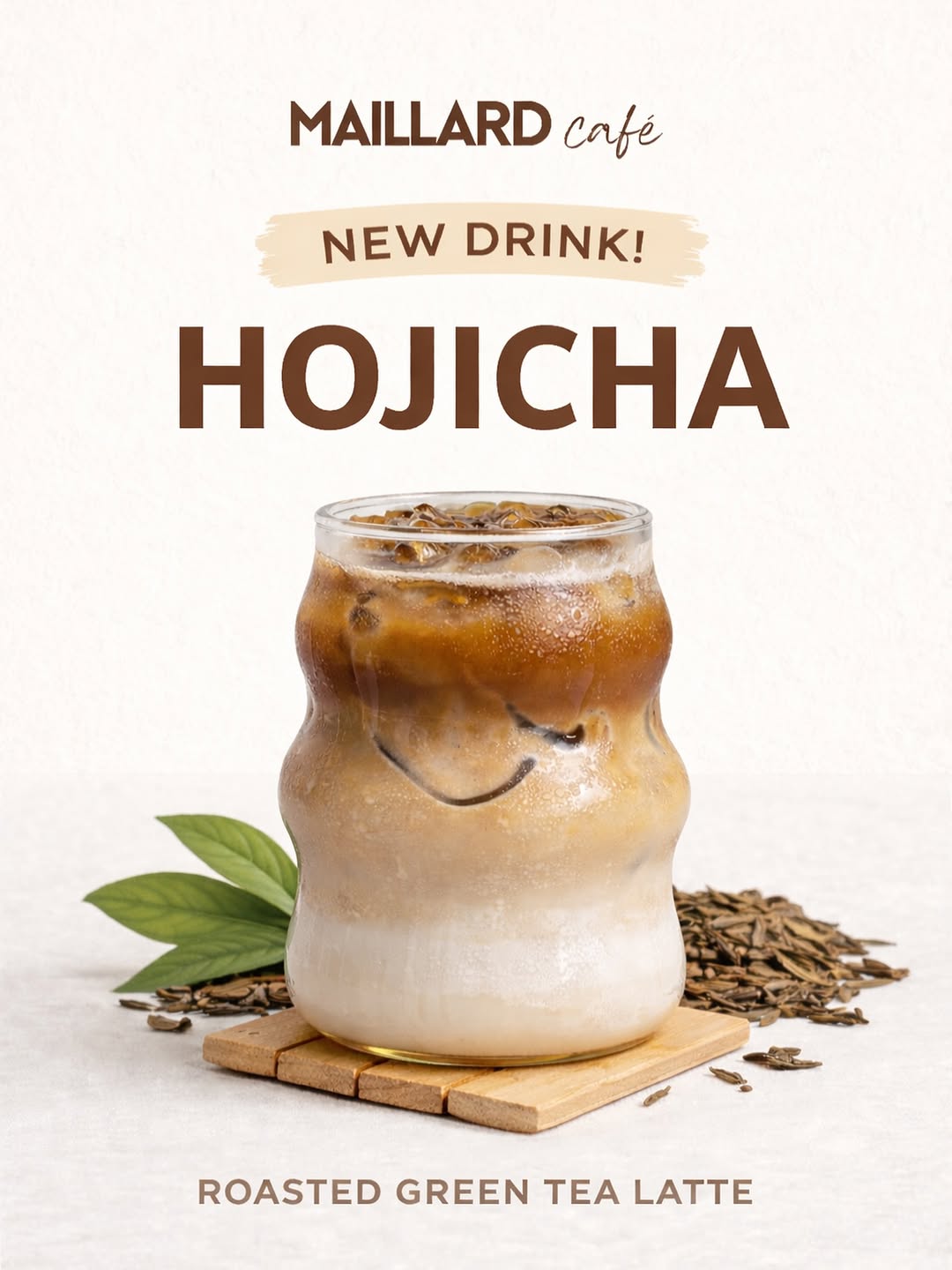Hojicha Latte at Maillard Café
